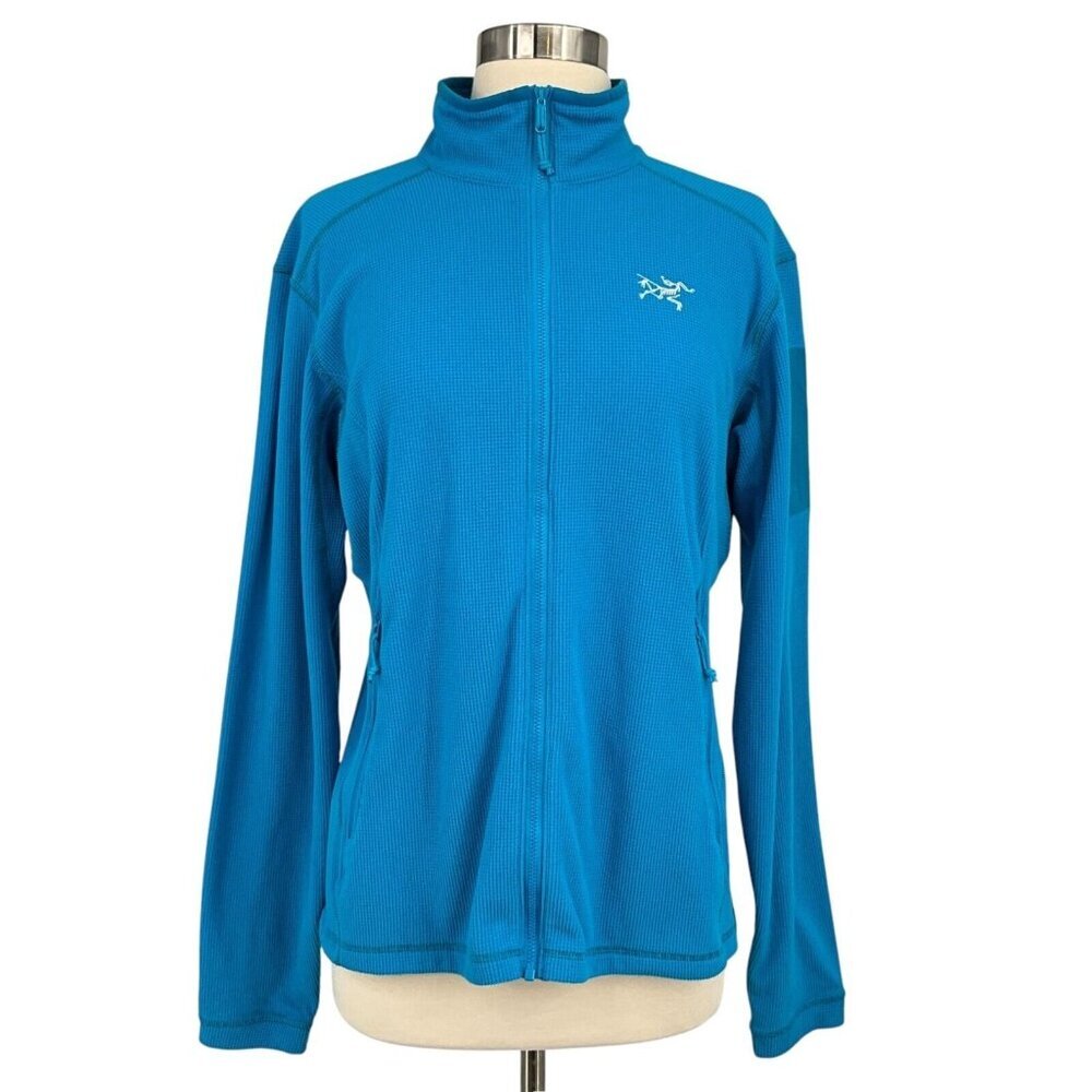 Arc'teryx Delta LT Full Zip Up Jacket Size L Blue Polartec Fleece Midlayer
